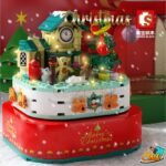 Snowman House Rotating Music Box With Night Light - Image 5